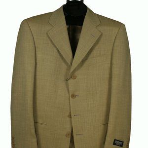 Men's Jacket 100% Wool 4 Button Made In Italy 40L